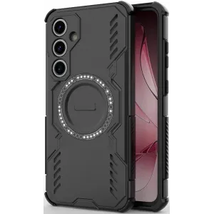 Phonesta Shield Armor Back Cover Hülle mit MagSafe für Samsung Galaxy S24 FE - Schwarz