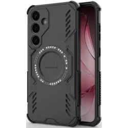 Phonesta Shield Armor Back Cover Hülle mit MagSafe für Samsung Galaxy S25 Plus/S24 Plus - Schwarz