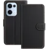 Phonesta Smooth Skin Book Wallet Klapphülle für Oppo Reno13 - Schwarz