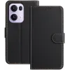 Phonesta Smooth Skin Book Wallet Klapphülle für Oppo Reno13 Pro - Schwarz