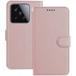 Phonesta Smooth Skin Book Wallet Klapphülle für Xiaomi 15 - Roségold
