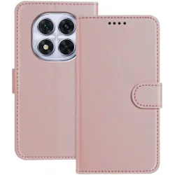 Phonesta Smooth Skin Book Wallet Klapphülle für Xiaomi Redmi Note 14 Pro 5G/14 Pro Plus / Xiaomi Poco X7 - Roségold
