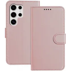 Phonesta Smooth Skin Book Wallet Klapphülle für Samsung Galaxy S25 Ultra - Roségold