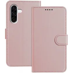 Phonesta Smooth Skin Book Wallet Klapphülle für Samsung Galaxy A36/A56 - Roségold