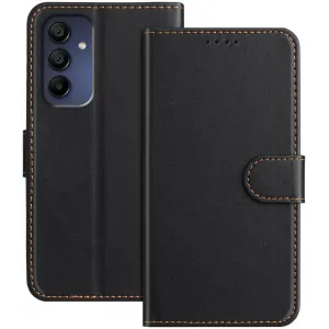 Phonesta Smooth Skin Book Wallet Klapphülle für Samsung Galaxy A16 - Schwarz