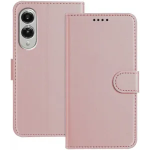 Phonesta Smooth Skin Book Wallet Klapphülle für Samsung Galaxy S25 Edge - Roségold