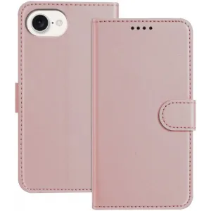 Phonesta Smooth Skin Book Wallet Klapphülle für Apple iPhone 17e/16e - Roségold