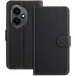 Phonesta Smooth Skin Book Wallet Klapphülle für HONOR 400 - Schwarz