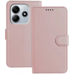 Phonesta Smooth Skin Book Wallet Klapphülle für Xiaomi Redmi Note 14 4G 164.8mm - Roségold