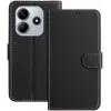 Phonesta Smooth Skin Book Wallet Klapphülle für Xiaomi Redmi Note 14 4G 164.8mm - Schwarz