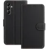 Phonesta Smooth Skin Book Wallet Klapphülle für Samsung Galaxy A15 4G/5G - Schwarz
