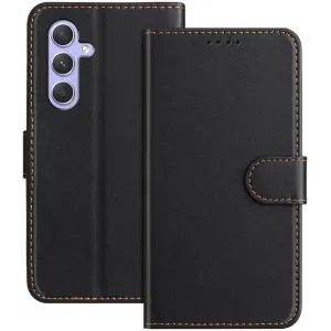 Phonesta Smooth Skin Book Wallet Klapphülle für Samsung Galaxy A55 - Schwarz
