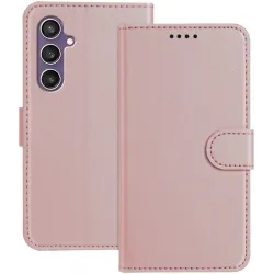 Phonesta Smooth Skin Book Wallet Klapphülle für Samsung Galaxy S23 FE - Roségold