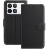 Phonesta Smooth Skin Book Wallet Klapphülle für Xiaomi 14T Pro - Schwarz