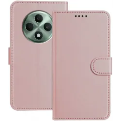 Phonesta Smooth Skin Book Wallet Klapphülle für Oppo Reno12 F/Reno12 FS - Roségold