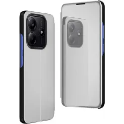 Phonesta Smart Mirror View Book Klapphülle für Xiaomi Redmi Note 14 4G 164.8mm - Silber