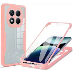 Phonesta Slim Protect 360 Vollschutzhülle Displayschutzfolie für Xiaomi Redmi Note 14 Pro 4G - Rosa