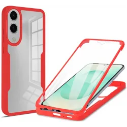 Phonesta Slim Protect 360 Vollschutzhülle Displayschutzfolie für Samsung Galaxy S25 Edge - Rot