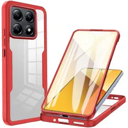 Phonesta Slim Protect 360 Vollschutzhülle Displayschutzfolie für Xiaomi 14T Pro - Rot
