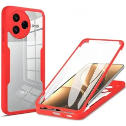 Phonesta Slim Protect 360 Vollschutzhülle Displayschutzfolie für Xiaomi Poco F7 Pro - Rot