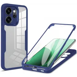 Phonesta Slim Protect 360 Vollschutzhülle Displayschutzfolie für Oppo Reno14 F/FS - Blau