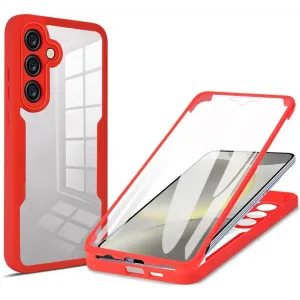 Phonesta Slim Protect 360 Vollschutzhülle Displayschutzfolie für Samsung Galaxy A55 - Rot