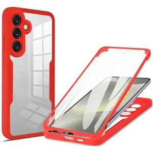 Phonesta Slim Protect 360 Vollschutzhülle Displayschutzfolie für Samsung Galaxy S25 FE - Rot