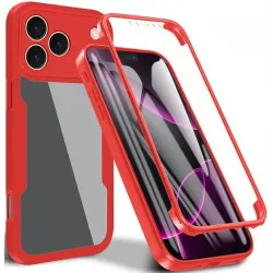 Phonesta Slim Protect 360 Vollschutzhülle Displayschutzfolie für Apple iPhone 17 Pro Max - Rot