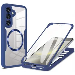 Phonesta Slim Protect 360 Vollschutzhülle Displayschutzfolie und MagSafe für Samsung Galaxy S25/S24 - Blau