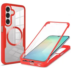 Phonesta Slim Protect 360 Vollschutzhülle Displayschutzfolie und MagSafe für Samsung Galaxy A26 - Rot