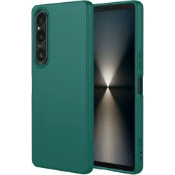 Phonesta Soft Silk Silikon Back Cover Hülle für Sony Xperia 1 VII - Dunkelgrün