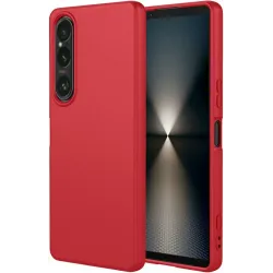 Phonesta Soft Silk Silikon Back Cover Hülle für Sony Xperia 1 VII - Rot