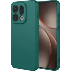 Phonesta Soft Silk Silikon Back Cover Hülle für Oppo Find X9 - Dunkelgrün