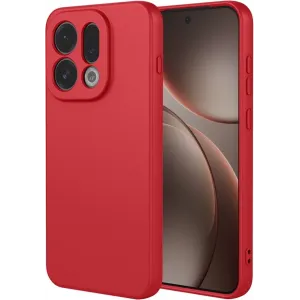 Phonesta Soft Silk Silikon Back Cover Hülle für Oppo Find X9 - Rot
