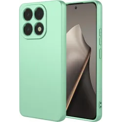 Phonesta Soft Silk Silikon Back Cover Hülle für Xiaomi 15T - Matcha Grün