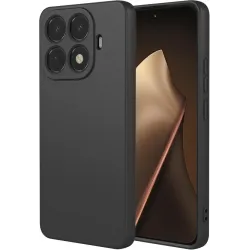 Phonesta Soft Silk Silikon Back Cover Hülle für Xiaomi 15T Pro - Schwarz