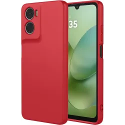 Phonesta Soft Silk Silikon Back Cover Hülle für Motorola Moto G06/G06 Power - Rot