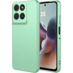 Phonesta Soft Silk Silikon Back Cover Hülle für Motorola Moto G56 - Matcha Grün