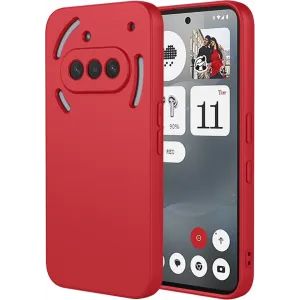 Phonesta Soft Silk Silikon Back Cover Hülle für Nothing Phone (3a) - Rot