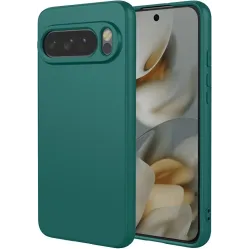 Phonesta Soft Silk Silikon Back Cover Hülle für Google Pixel 10 Pro XL - Dunkelgrün