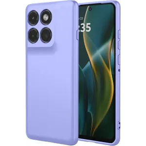 Phonesta Soft Silk Silikon Back Cover Hülle für Motorola Edge 60 Pro - Lila