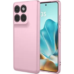 Phonesta Soft Silk Silikon Back Cover Hülle für Motorola Edge 60 / Edge 60 Fusion - Rosa
