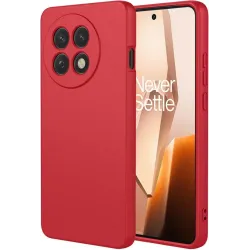 Phonesta Soft Silk Silikon Back Cover Hülle für OnePlus 13R - Rot