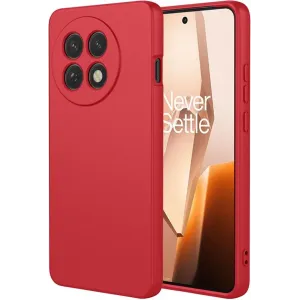 Phonesta Soft Silk Silikon Back Cover Hülle für OnePlus 13R - Rot