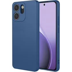 Phonesta Soft Silk Silikon Back Cover Hülle für Oppo Reno14 F/FS - Dunkelblau