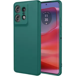 Phonesta Soft Silk Silikon Back Cover Hülle für Motorola Edge 50 Pro - Dunkelgrün