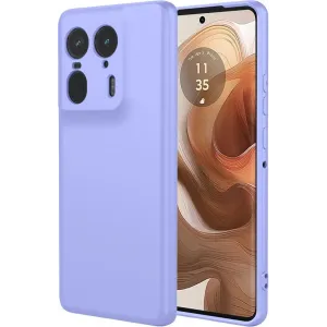 Phonesta Soft Silk Silikon Back Cover Hülle für Motorola Edge 50 Ultra - Lila