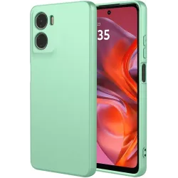 Phonesta Soft Silk Silikon Back Cover Hülle für Motorola Moto G05 / Moto E15 - Matcha Grün