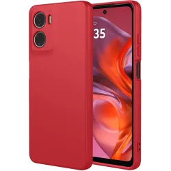 Phonesta Soft Silk Silikon Back Cover Hülle für Motorola Moto G05 / Moto E15 - Rot