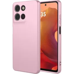 Phonesta Soft Silk Silikon Back Cover Hülle für Motorola Moto G17/G17 Power/G15/G15 Power - Rosa